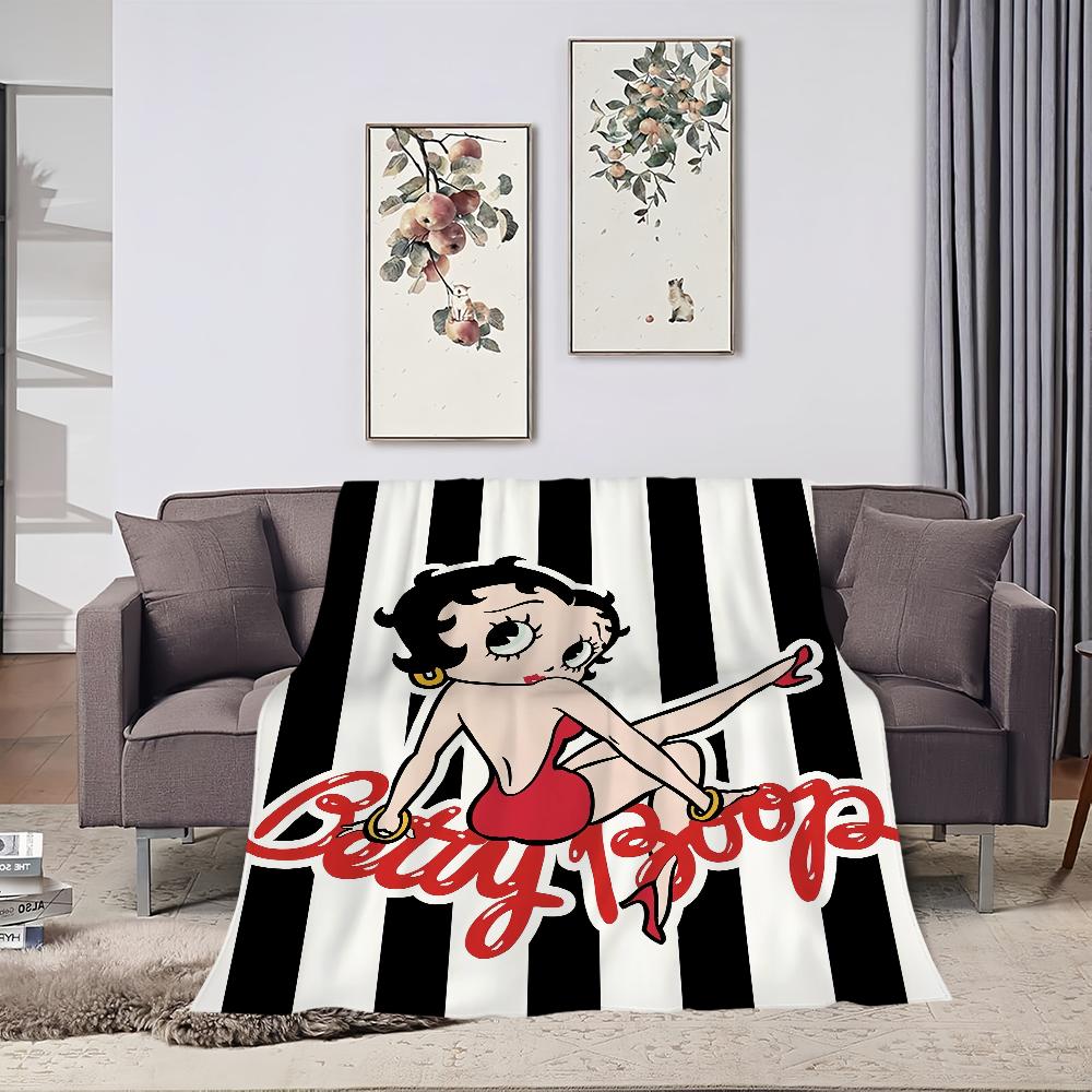Blanket For Soft Cartoon Throw Blanket for Picnic Bed Sofa Home B-BoopS Bedroom Cozy B-B-BettyES-S Warm Comfortable