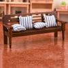 1:12 Dollhouse Miniature Sofa With 4 Pillows Toy Wood Dollhouse Furniture