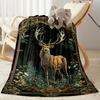 Deer Blanket Durable Comfort Great for Bedding Office Chair Bed for All Seasons Playful Design Suitable for Gifting Relatives and Friends
