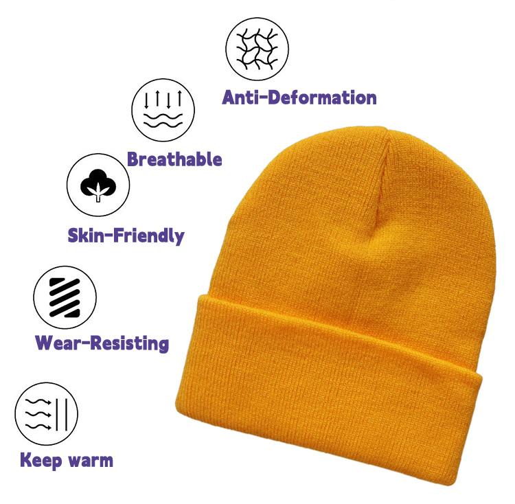 Unisex Wool Knit Beanies Multi-Colour Warm Winter Hats with Customized Logo for Travel Direct Wholesaler