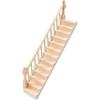Doll House Stairs, Miniature Stairs 1/12 Scale, Glossy Rounded Corners Birch Material, Make Your Dollhouse Vivid, DIY Stairway Accessory Model,