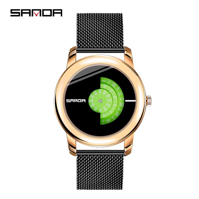 Sanda Trendy Waterproof Men s Quartz Watch - Korean Style Fashion Student Wristwatch