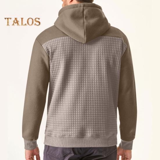 Осень-зима Толстовка с капюшоном с вафельной текстурой — фото 6