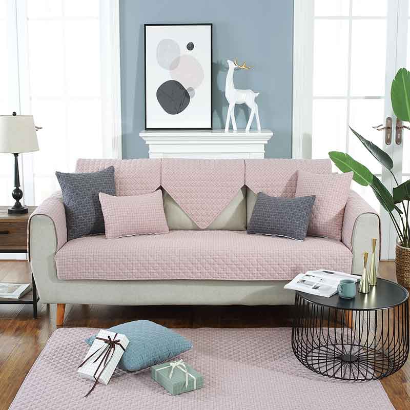 1PC Plaid Cotton Sofa Cover European Style Soft Slip Resistant Slipcover Seat Couch Cover Sofa Towel For Living Room Decortion