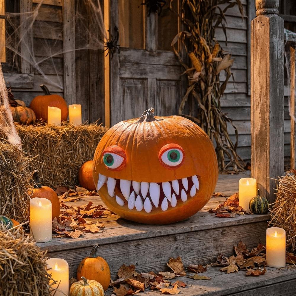 26/27Pcs 3D Printed Jack O Lantern Teeth DIY Pumpkin Carving Accessories Pumpkin Carving