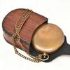 Sundial Compass Width Leather Unique Gift for Men, Handcrafted Brass Pocket Sun Dial, Steampunk Bronze Anniversary Compass Gift