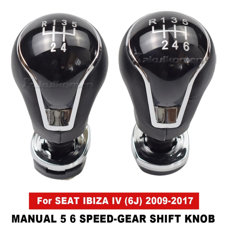 For SEAT IBIZA IV (6j) 2009 2010 2011 2012 2013 2014 2015 2016 2017 5/6 Speeds 12mm Car Gear Shift Knob Lever Shifter Hand Ball