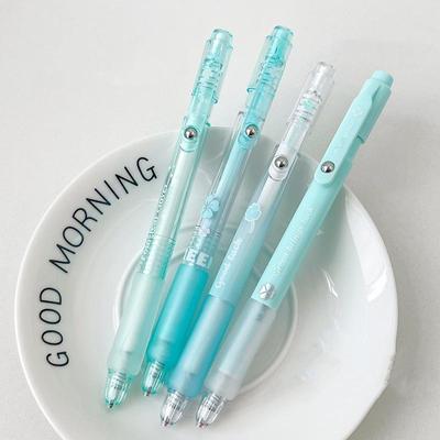 4-teiliges Gelschreiber-Set in Mintgrün, vierblättriges Kleeblatt bringt Glück, 0,5 mm Kugelschreiber, schwarze Tinte zum Schreiben
