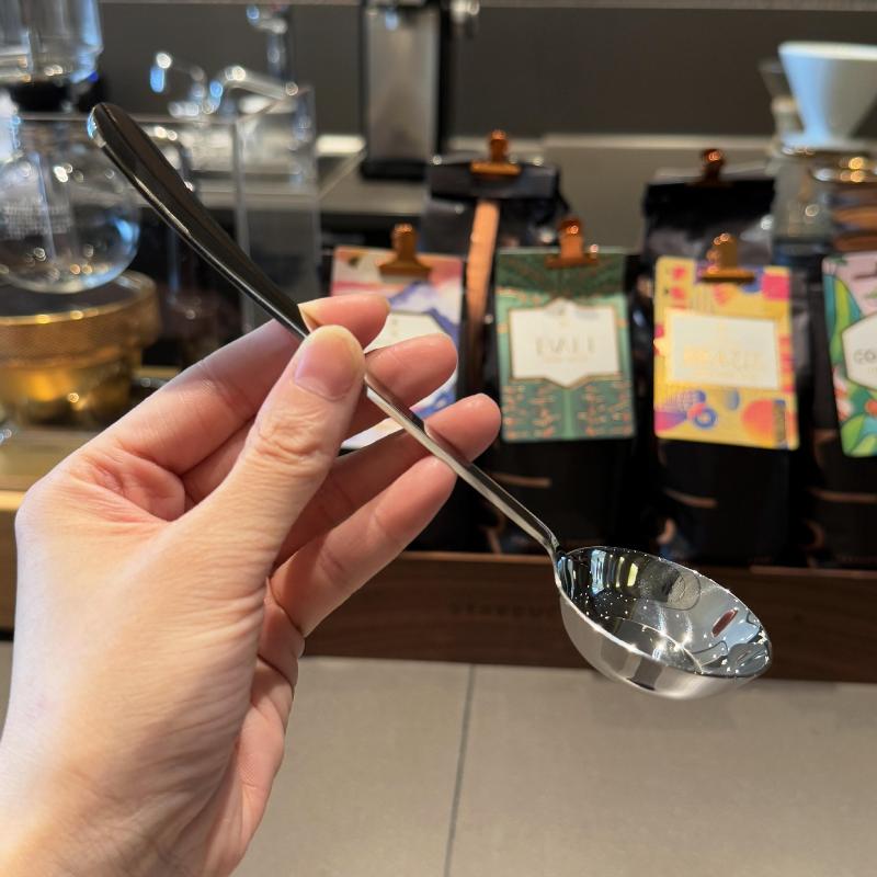 1/2 Stück Edelstahl Flachbodenlöffel Rundkopf Löffel Langer Griff Löffel für Reis Suppe Nudeln Kaffee Kuchen Dessert