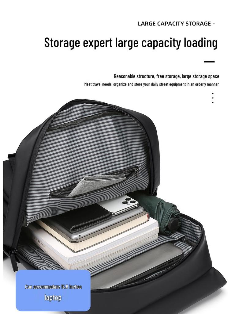 2025 Large Capacity Trendy Flap Laptop Backpack for Men & Students