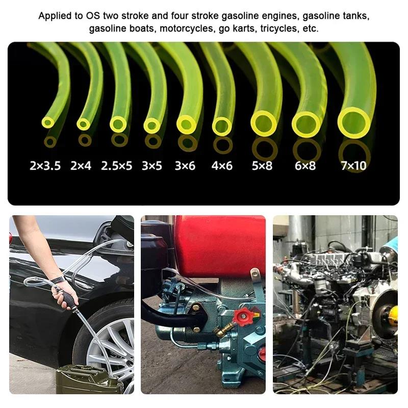 1~30m Fuel Gas Hose String Tube Yellow 2x3.5/2.5x5/3x5/3x6/4x6/5x8/6x8/7x10mm for Trimmer Chainsaw Blower Hoses DIY Petrol Pipe Fuel System Fittings7