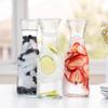 2 Piece 1000 ML Glass Carafe with Lid Wide Mouth Milk Bottle Cold Water Jug  Dinning Table
