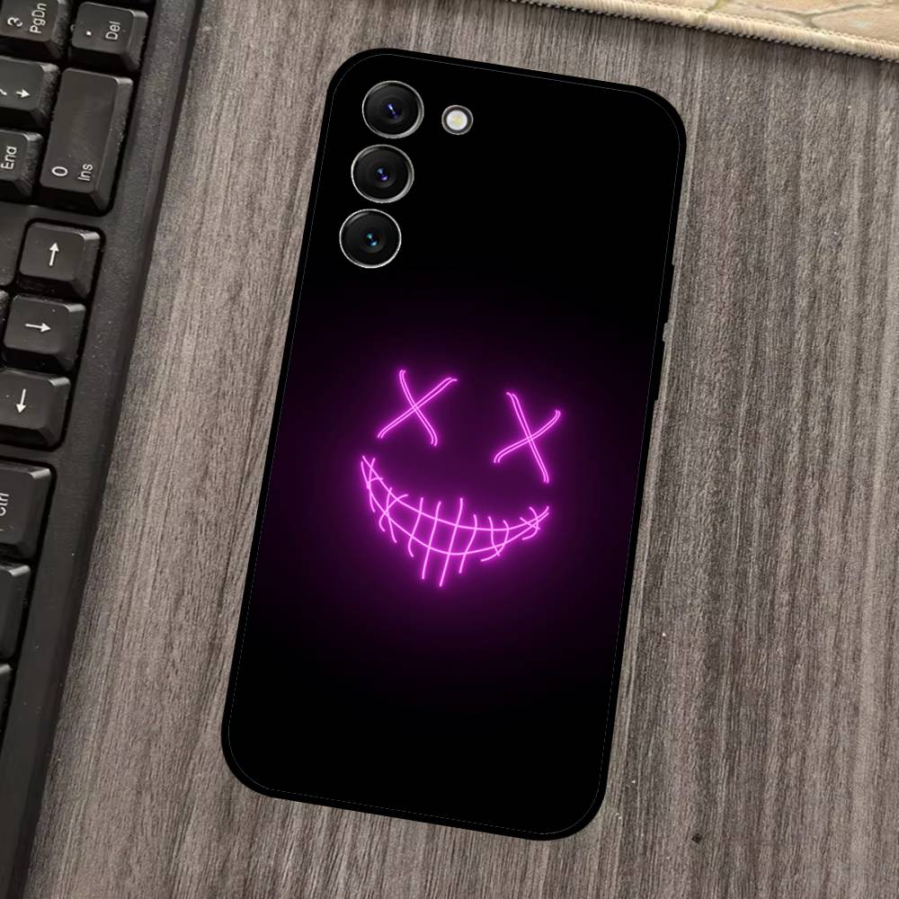 D-Devils-faces-S Phone Case For Samsung S24, S25 22,30,Note20,Lite,Ultra,5G,Plus,FE Black Cover