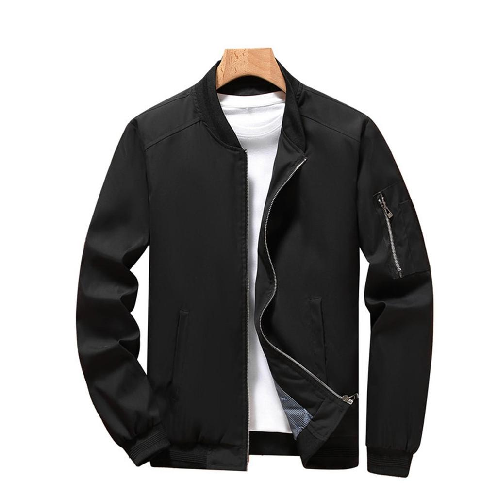 Spring And Youth Men's Stand Collar Zipper Casual Jacket Men's Coat