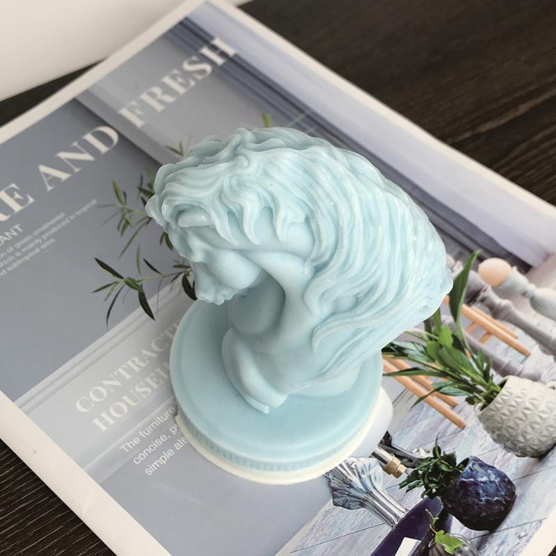 New War Horse Head Sculpture Silicone Mold 3D Horse Head Candle Plaster Art Resin Making DIY Soap Baking Supplies Home Decor
