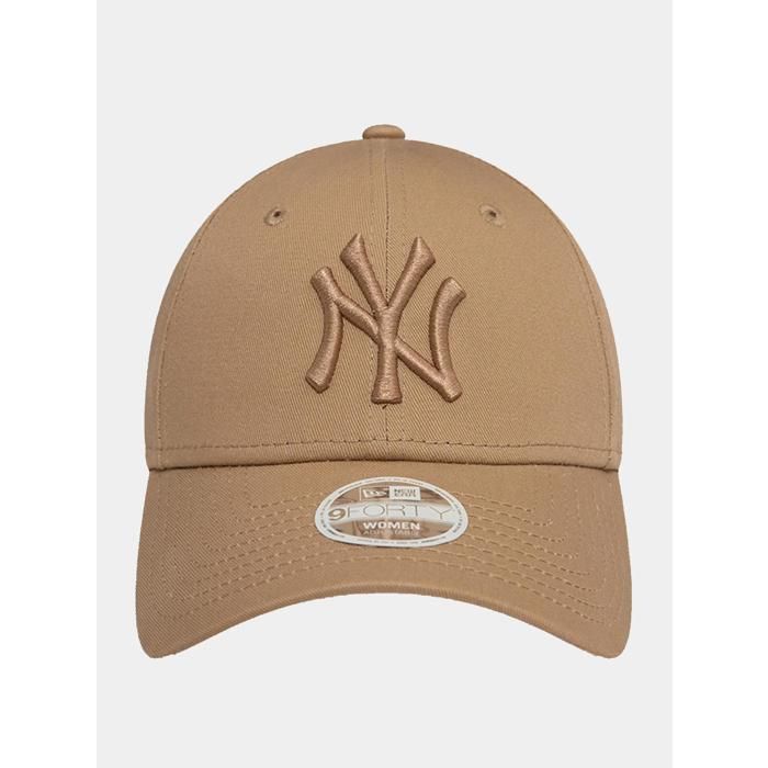 Casquette Femme - New Era - New York Yankees Ess 9FORTY - Taille Unique - Beige - Confortable Et Stylée