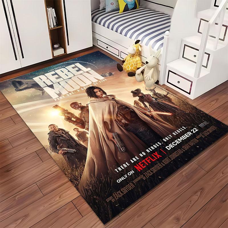 Sci-Fi Rebel Theme Carpet Design suitable as a non-slip mat for the living room or bedroom sofa