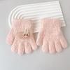 Cartoon Rabbit Baby Plush Gloves Winter Children Plush Mittens Cute Bunny Boys Girls Five Finger Gloves 1-3Year Kids Hand Warmer
