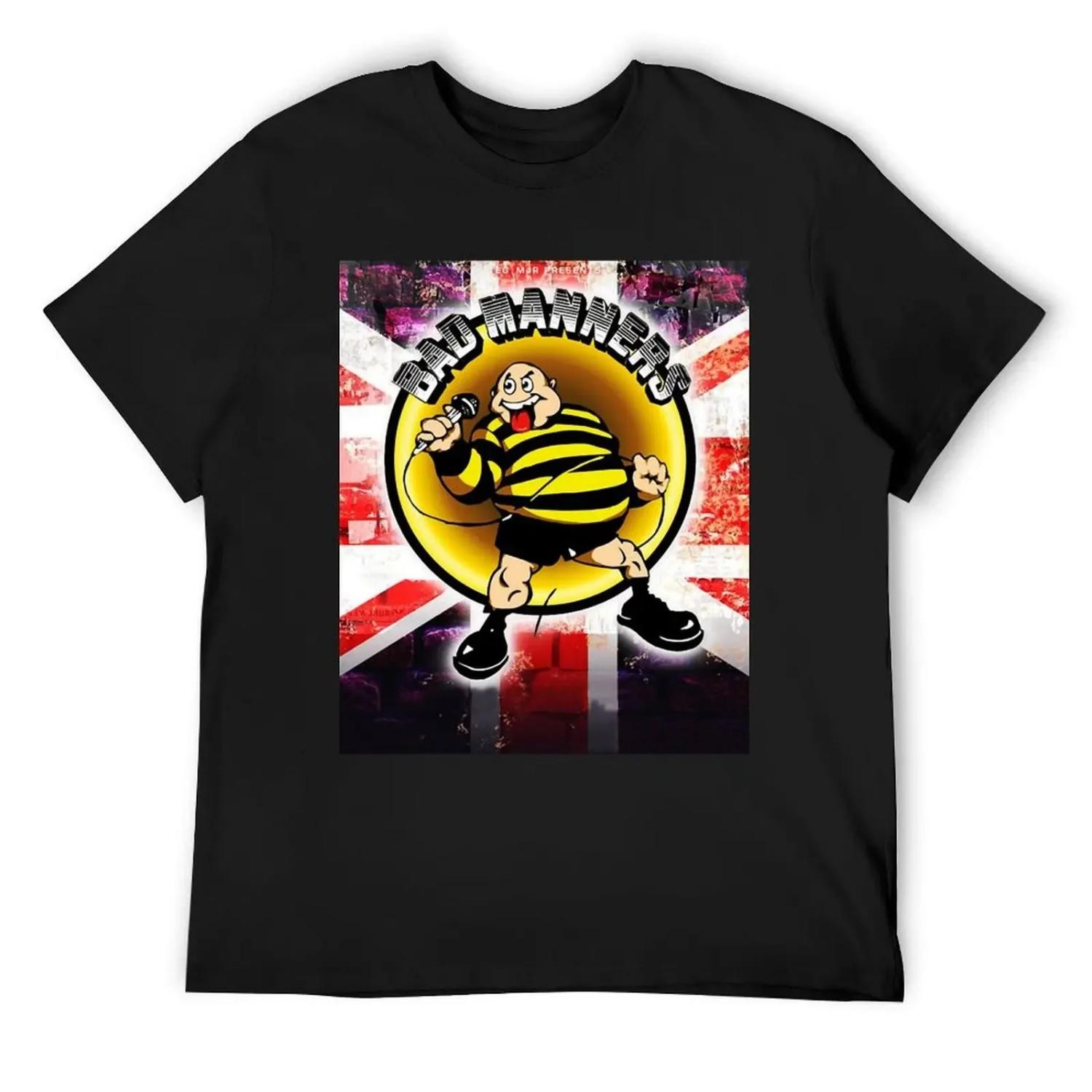 

BAD MANNERS T-Shirt baggy shirts plain funny shirt cotton men t shirts XXXXXL