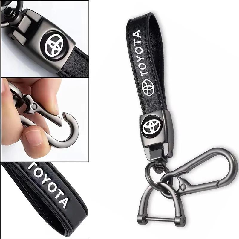 

Car Key Chain Ring Keyring For Toyota Corolla Yaris Chr Auris RAV4 Land Cruiser Camry Highlander Prado Auto Keychain Accessories