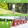 Solar Light White Solar Light Stainless Steel Waterproof LED Outdoor Garden Light Suitable for Courtyard Lawn and Trail