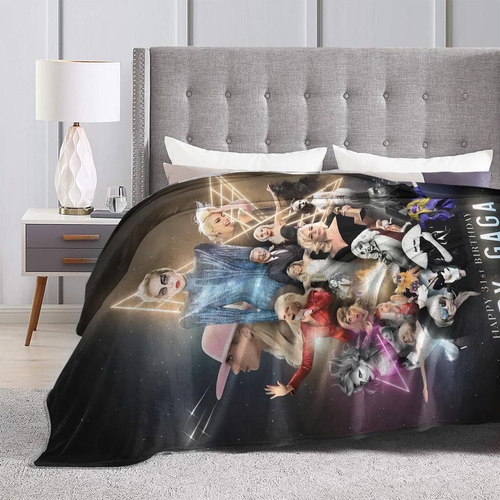 Lady Gaga Mayhem Album Super Warm Blanket Travel Plush Throw Blanket Novelty Couch Chair Flannel Bedspread Sofa Bed Cover