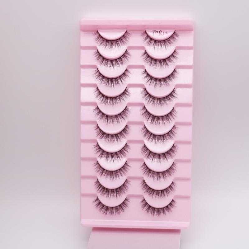 Private Label False Lashes 10 Pairs 3d Faux Eyelashes Natural Styles Makeup Mink Eyelash