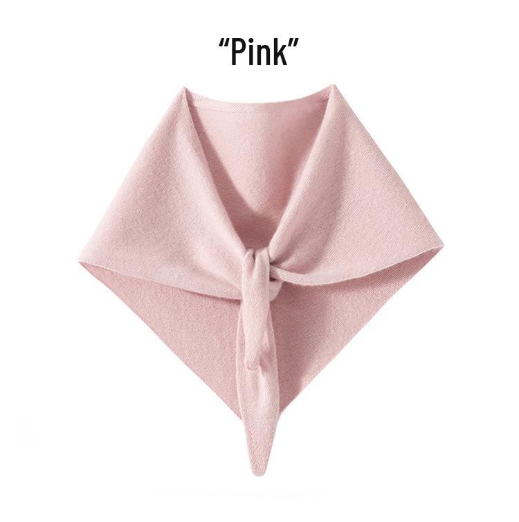 100% Pure Cashmere Women's Knit Triangle Scarf - Neck Warmer & Protector for Autumn/Winter