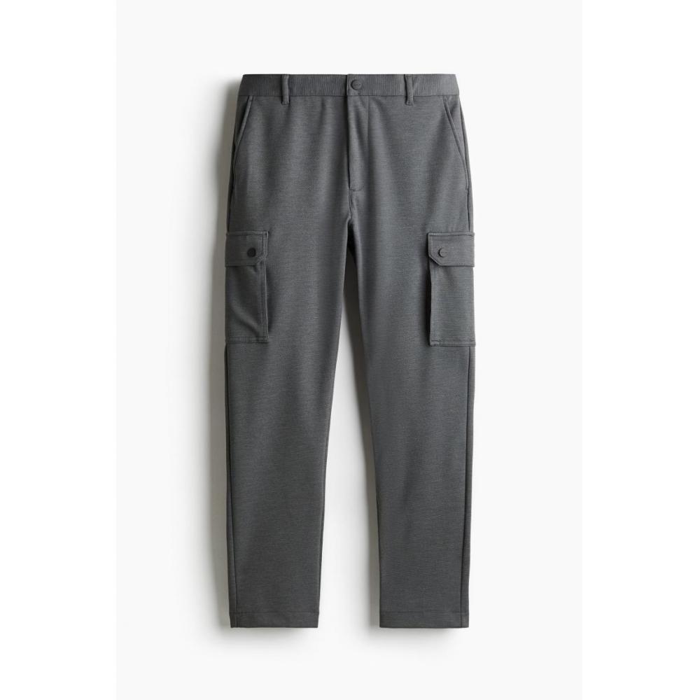H M Cargo Pants sliM Fit Dark Grey