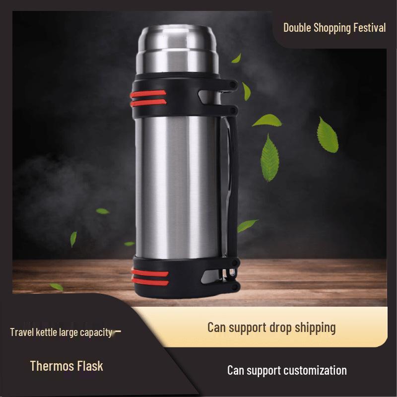 2000ml Nerezová Izolovaná Konvice pro Domácnost, Auto nebo Venkovní Použití