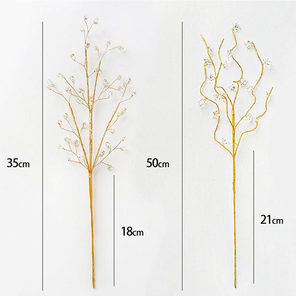 Transparente Perlen Kristall Knospenzweige Funkelnder Weihnachtsbaumschmuck Weihnachtsdekoration