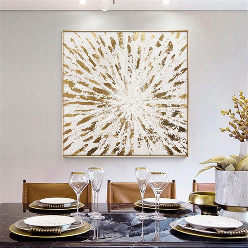 Buy Simple Nordic Gold And Silver Leaf Painting Wall Art Living Room Home Decoration Mural Posters Aesthetic Modern Abstract Painting At Affordable Prices Free Shipping Real Reviews With Photos Joom