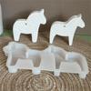 Lebensmittelechtes Silikon Weihnachts-Dalapferd-Form für DIY Kerze Resin Art Feiertagsdekorationen