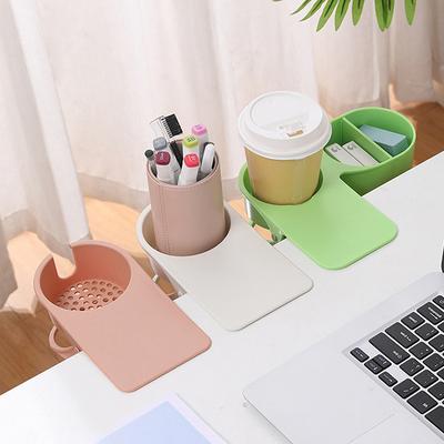 1 Pièce Porte-gobelet ABS Créativité Automobile Côté Table Porte-gobelet à Eau Bureau Ordinateur Bureau Porte-gobelet Fixe