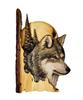 Wolf Head Wooden Handcrafted Animal Carving Artwork