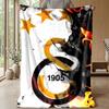 Galatasaray Fußball-Thema Decke Weiche Flanelldecke Plüsch Überwurf Gemütliche Sofa-Bett-Decke für Wohnkultur