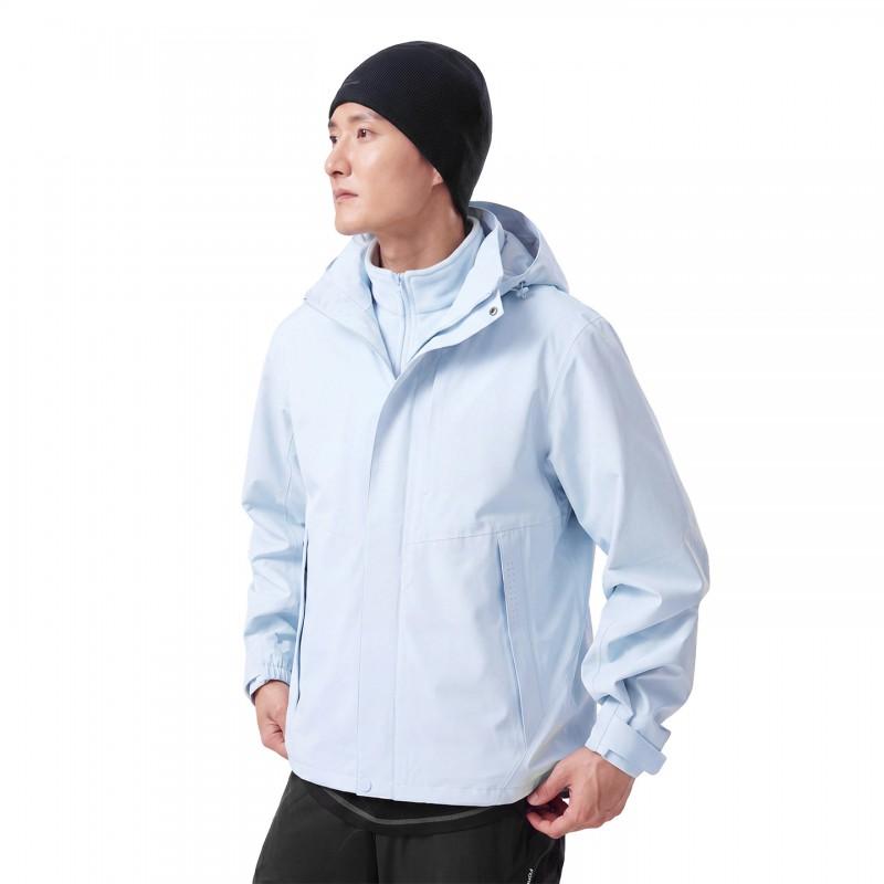 Herren Damen 3-in-1 Wasserdichte Winddichte Wanderjacke Mit Abnehmbarem Fleece-Innenfutter Outdoor Reise Klettern Camping