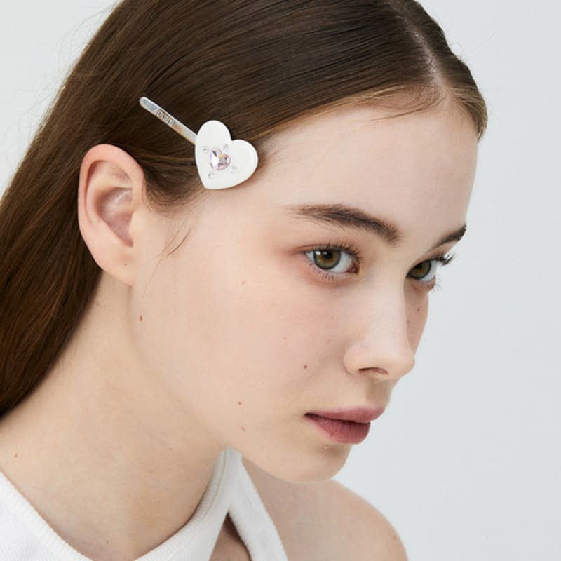 

DNINI Heart Hair Slide(White) WHITE