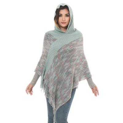 Chal de Punto Capa con Capucha para Mujer Capa