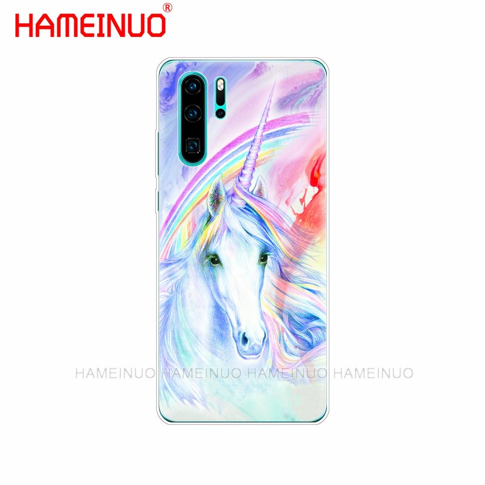 

Силиконовый чехол для телефона huawei P30 PRO LITE P SMART 2019 plus p smart Z p20 lite 2019 Rainbow Lovely Unicorn huawei P20 lite 2019