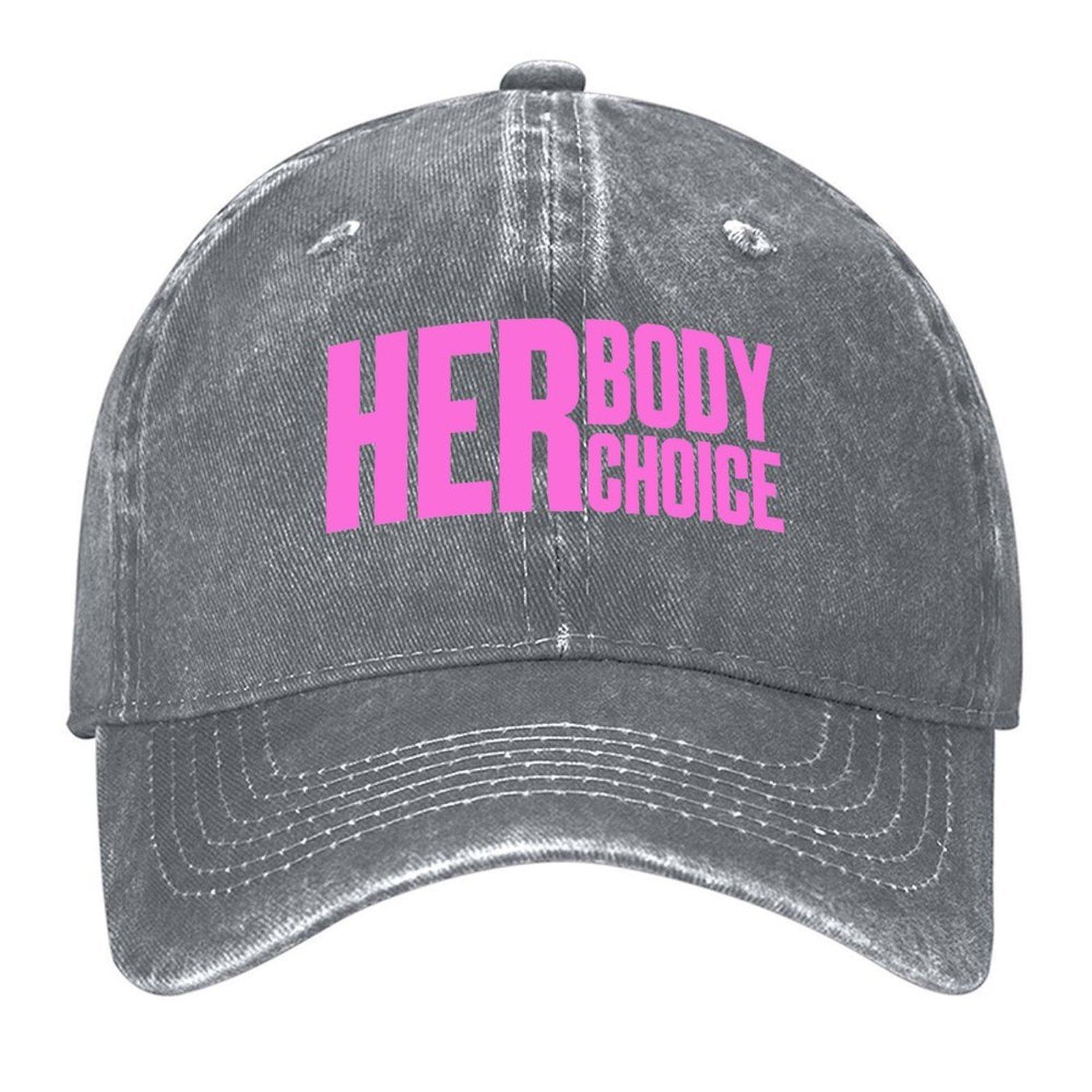 Her Body Her Choice Baseball Cap Winter hat dad hat fun hats Unique hats Girl Mens