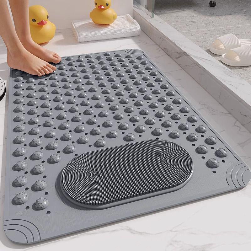 

Очень толстый нескользящий коврик для ванной с массажной подушечкой для ног и присосками 50*80cm Hang Dry