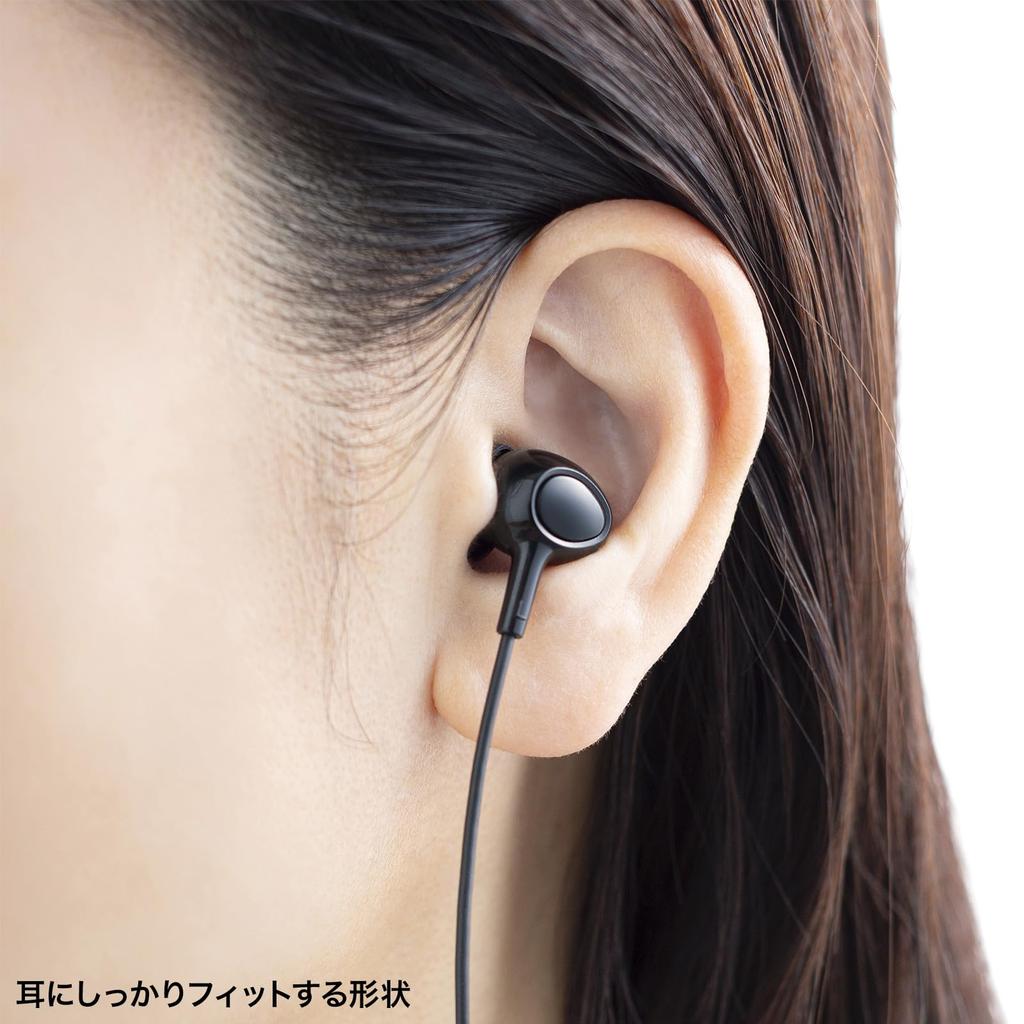 Sanwa Supply USB Type-C Earphone Microphone MM-HSTC04BK
