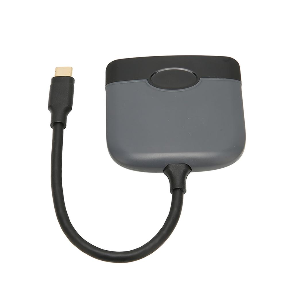 3 In 1 USB C To HD Multimedia Interface Adapter USB C To USB C USB3.0 Multi Port Adapter Compatible for Type C Devices