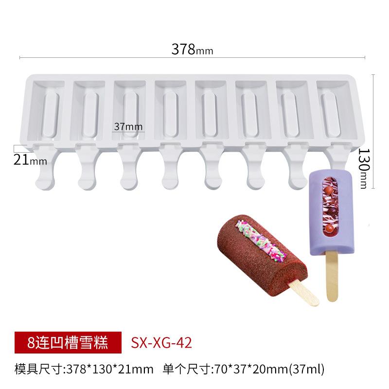 Reusable Silicone Ice Cream Molds DIY Fruit Popsicle Dessert Chocolate Cake Kids Craft Tool