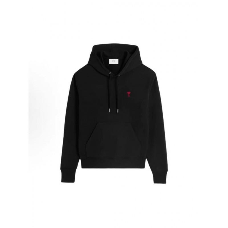 Couple Embroidered Hooded Sweatshirt Loose Fit Casual Cotton Pullover Daily Wear