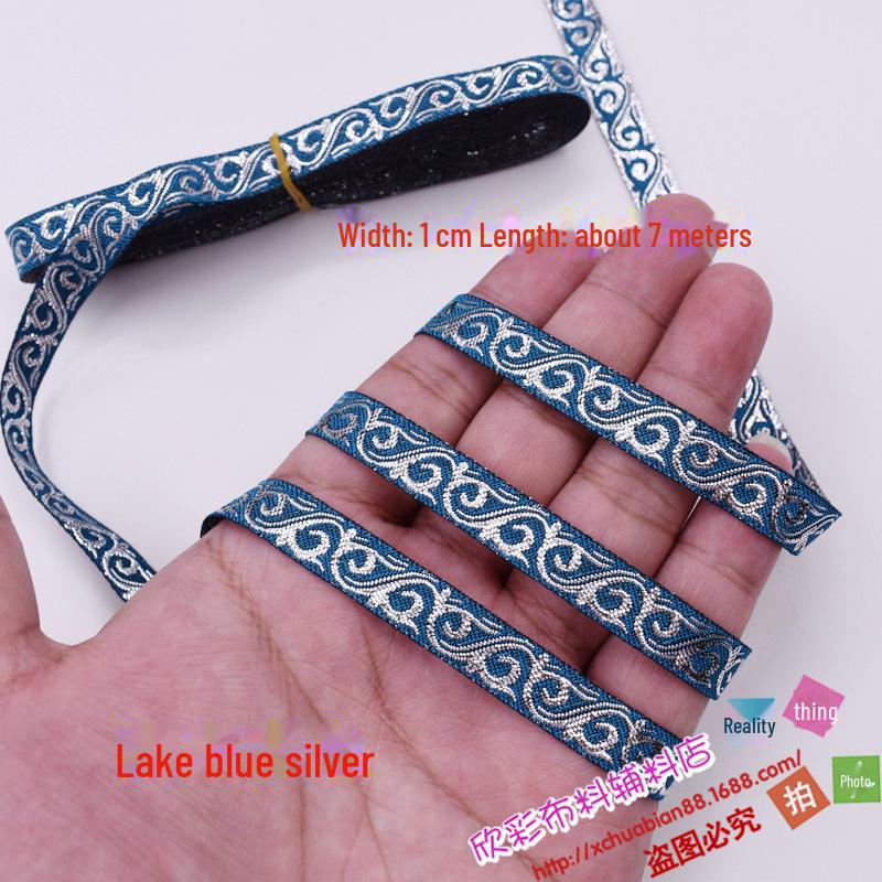 Ethnic Style Gold Lace Ribbon Embroidery Accessories No. 100
