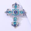 2026 Fashion Creative Alloy Rhinestone Cross Brooch, Personality Trend Women's Clothing Brooch Ornament Pin