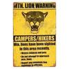Vintage Mountain Lion Metal Sign Retro Wildlife Tin Wall Art 12x8 Inch Home Bar Garage Decor