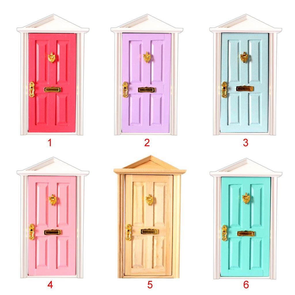 Wooden Entryway Door for 1:12 Scale Dollhouse